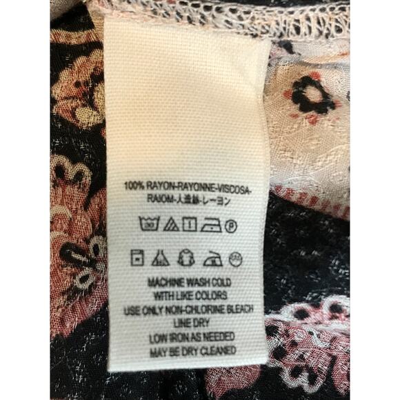 Free People Changing Times Printed Tunic Blouse S Tea - Picture 8 of 8